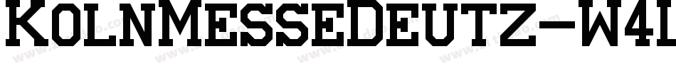 KolnMesseDeutz-W4Lz字体转换