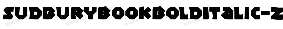 SudburyBookBoldItalic-ZJLl字体转换