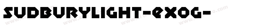SudburyLight-EXog字体转换
