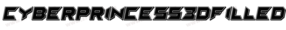 CyberPrincess3DFilled-Italic字体转换