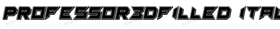 Professor3DFilled-Italic字体转换