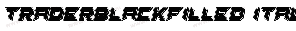 TraderBlackFilled-Italic字体转换
