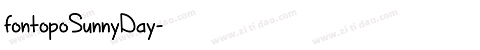 fontopoSunnyDay字体转换