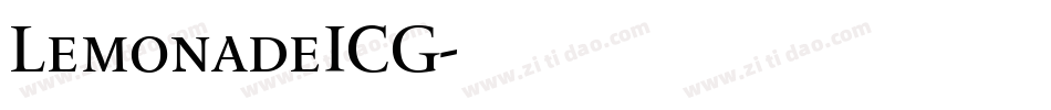 LemonadeICG字体转换