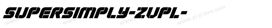 SuperSimply-zVpL字体转换