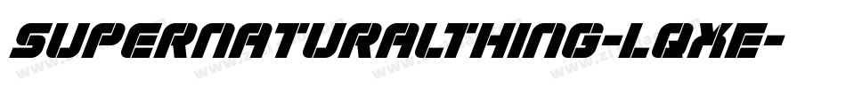 Supernaturalthing-LqXE字体转换