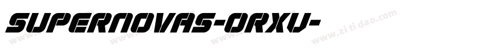 Supernovas-orxV字体转换