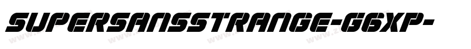 Supersansstrange-G6xP字体转换