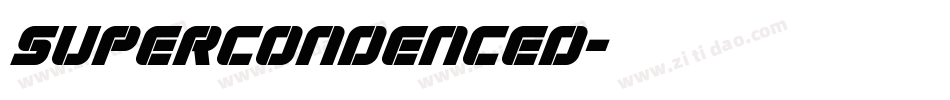 supercondenced字体转换