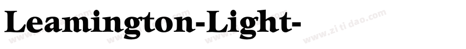 Leamington-Light字体转换