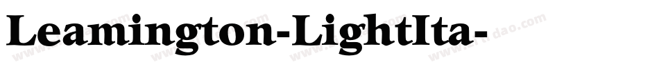 Leamington-LightIta字体转换