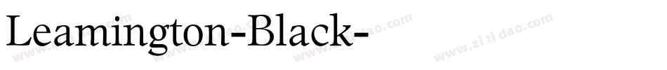 Leamington-Black字体转换