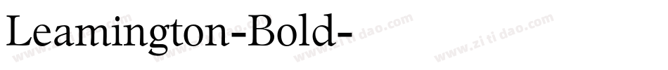 Leamington-Bold字体转换