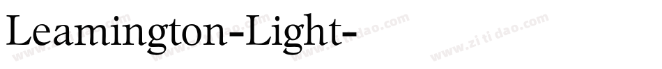 Leamington-Light字体转换