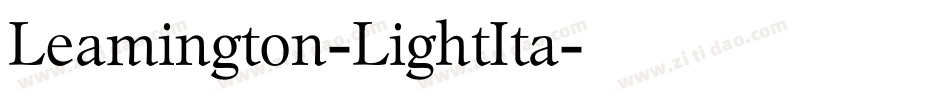 Leamington-LightIta字体转换