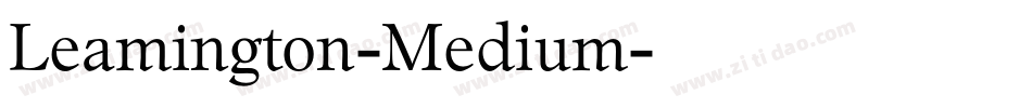 Leamington-Medium字体转换