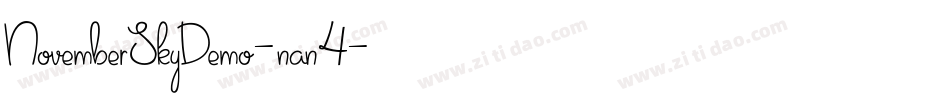NovemberSkyDemo-nan4字体转换