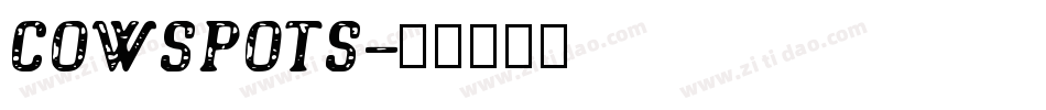 COWSPOTS字体转换