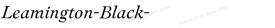 Leamington-Black字体转换