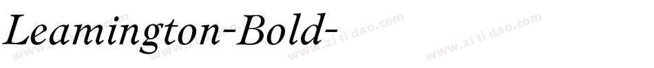 Leamington-Bold字体转换