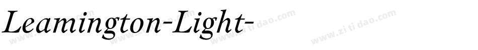 Leamington-Light字体转换