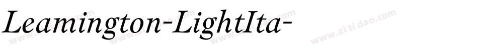 Leamington-LightIta字体转换