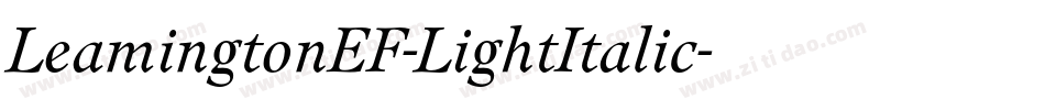 LeamingtonEF-LightItalic字体转换