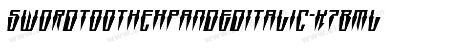 SwordtoothExpandedItalic-K7Bml字体转换