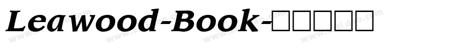 Leawood-Book字体转换