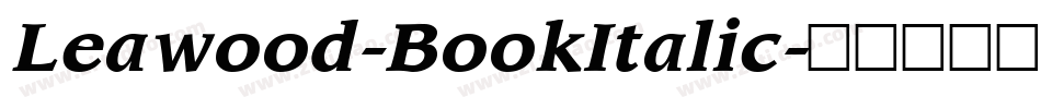 Leawood-BookItalic字体转换