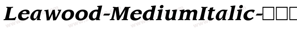 Leawood-MediumItalic字体转换