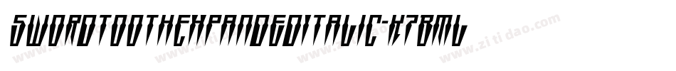 SwordtoothExpandedItalic-K7Bml字体转换