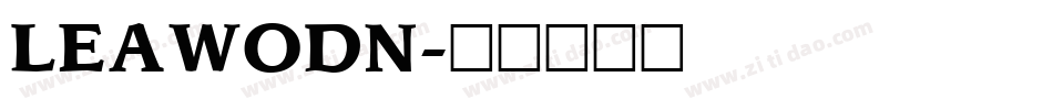 LEAWODN字体转换