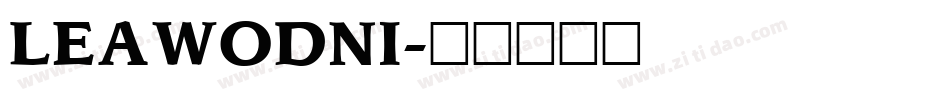 LEAWODNI字体转换