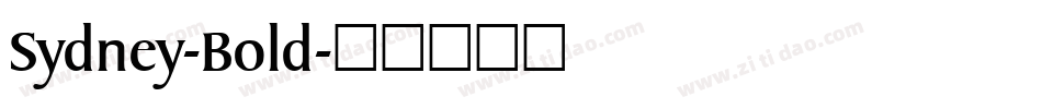 Sydney-Bold字体转换