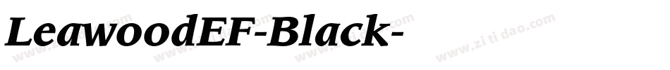 LeawoodEF-Black字体转换