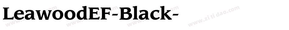 LeawoodEF-Black字体转换