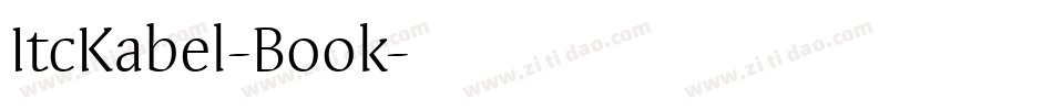 ItcKabel-Book字体转换