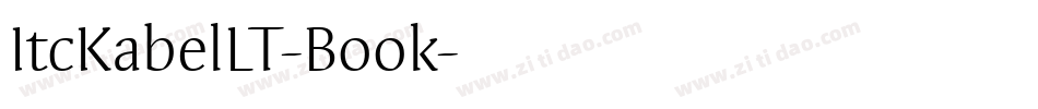 ItcKabelLT-Book字体转换