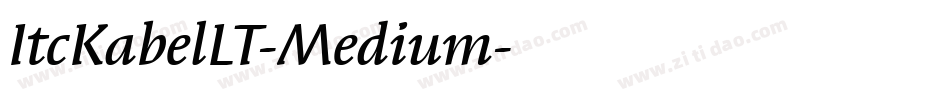 ItcKabelLT-Medium字体转换