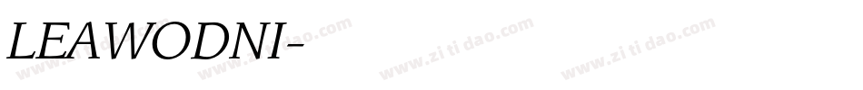 LEAWODNI字体转换