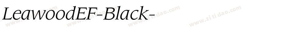 LeawoodEF-Black字体转换