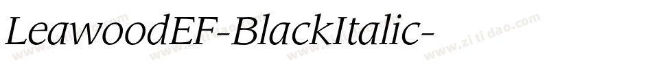 LeawoodEF-BlackItalic字体转换