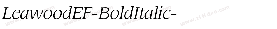 LeawoodEF-BoldItalic字体转换