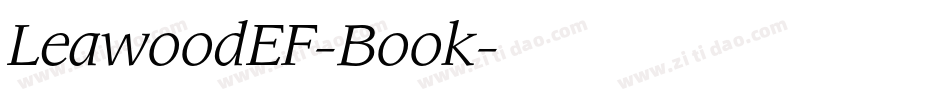 LeawoodEF-Book字体转换