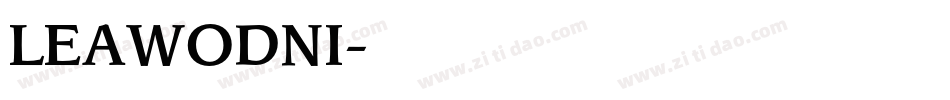 LEAWODNI字体转换