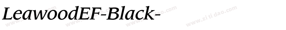 LeawoodEF-Black字体转换
