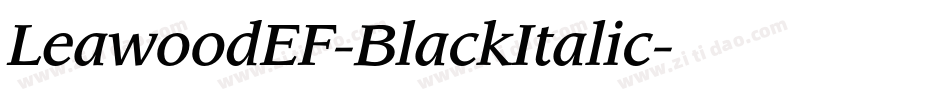 LeawoodEF-BlackItalic字体转换