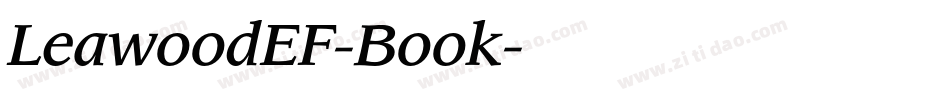 LeawoodEF-Book字体转换