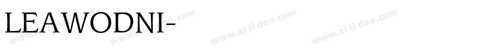 LEAWODNI字体转换